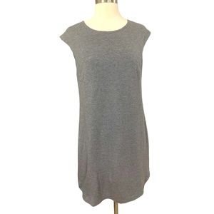 Trina Turk Heather Gray Sleeveless Zip Mini Shift A Line  Dress XS Extra Small